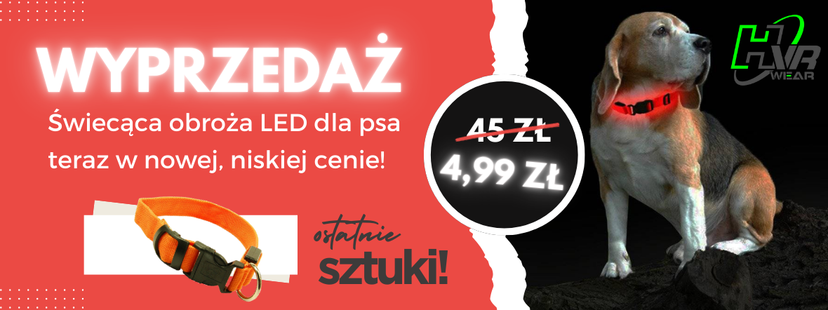 wyprzedaż obroża led