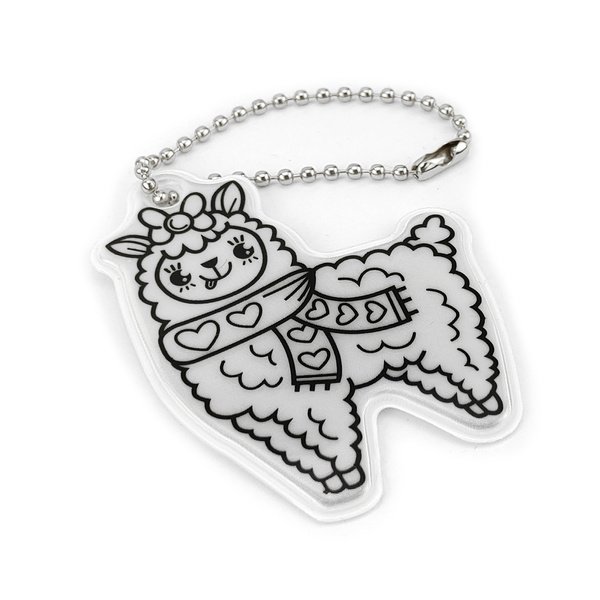 Zawieszka odblaskowa na łańcuszku - LAMA