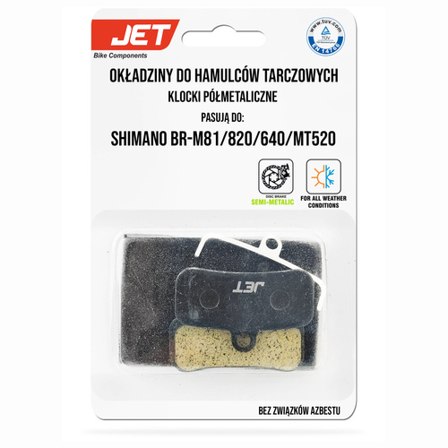 Okładziny półmetaliczne klocki do hamulców Shimano BR-M81/820/640/MT520/Tektro