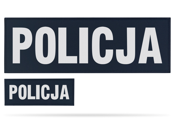 POLICJA zestaw naszywek odblaskowych