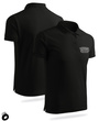 Bawełniana męska koszulka polo z własnym nadrukiem - kolor czarny