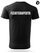 Koszulka męska T-shirt, kolor czarny nadruk odblaskowy FIZJOTERAPEUTA