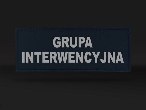GRUPA INTERWENCYJNA naszywka odblaskowa 
