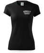 Czarna damska koszulka termoaktywna z własnym nadrukiem