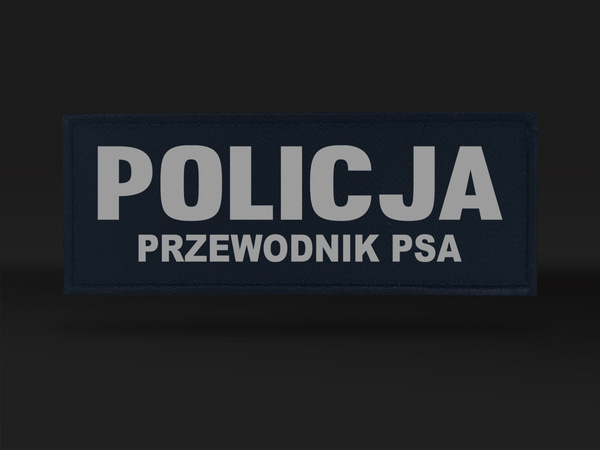 POLICJA PRZEWODNIK PSA naszywka odblaskowa 