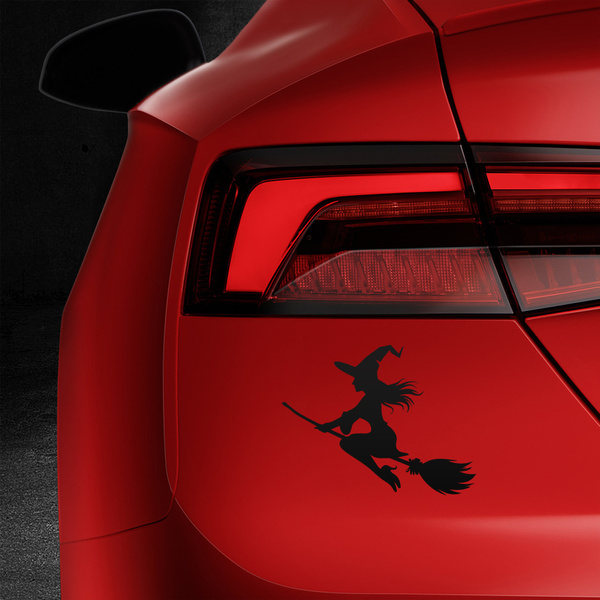 CZAROWNICA odblaskowa naklejka - czarna