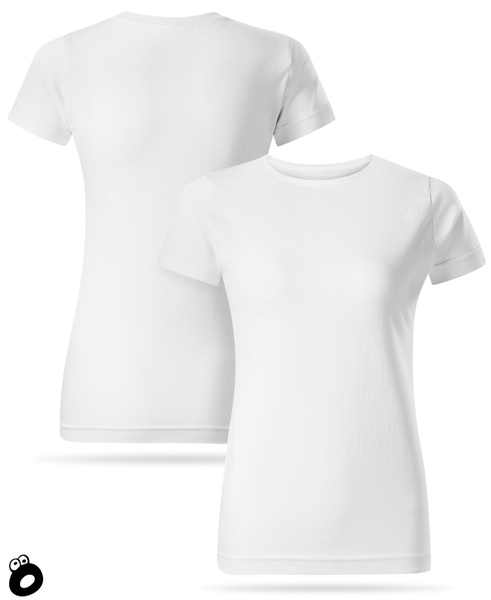Zestaw 3 sztuk damskich koszulek bawełnianych T-shirt - kolor biały