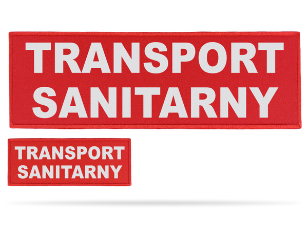 TRANSPORT SANITARNY zestaw naszywek odblaskowych