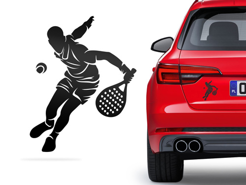 PADEL odblaskowa naklejka - czarna