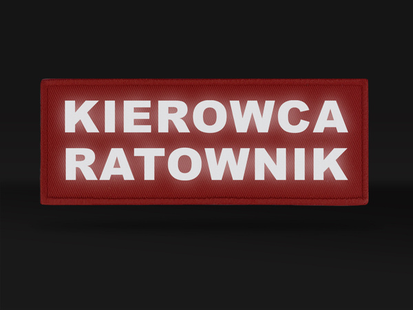 KIEROWCA RATOWNIK naszywka odblaskowa