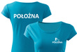 Koszulka medyczna damska z nadrukiem - POŁOŻNA