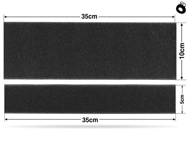 Komplet taśm typu rzep do mocowania naszywek na odzieży - 35x15cm
