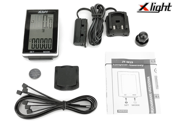 Rowerowy licznik przewodowy XLIGHT JY-M19-CL / 16 funkcji