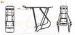 Bagażnik rowerowy tylny 24" - 29" - KAIWEI KW-622-02 - czarny