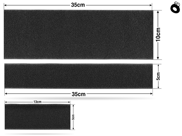 Komplet taśma rzep do naszywek 13x5 cm + 35x15 cm