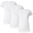 Zestaw 3 sztuk damskich koszulek bawełnianych T-shirt - kolor biały