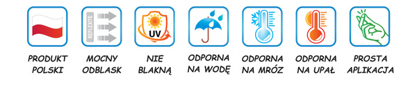 KARTY odblaskowa naklejka - czarna