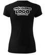 Czarna damska koszulka termoaktywna z własnym nadrukiem