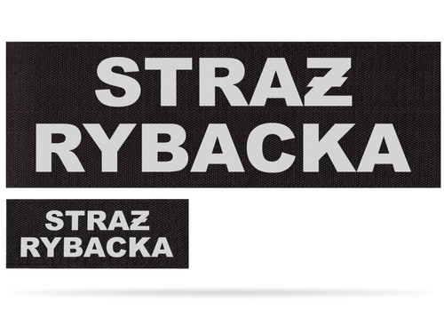 STRAŻ RYBACKA zestaw emblematów odblaskowych