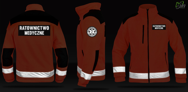Bluza polarowa z emblematami RATOWNICTWO MEDYCZNE