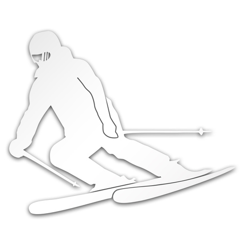 NARCIARSTWO odblaskowa naklejka na auto srebrna