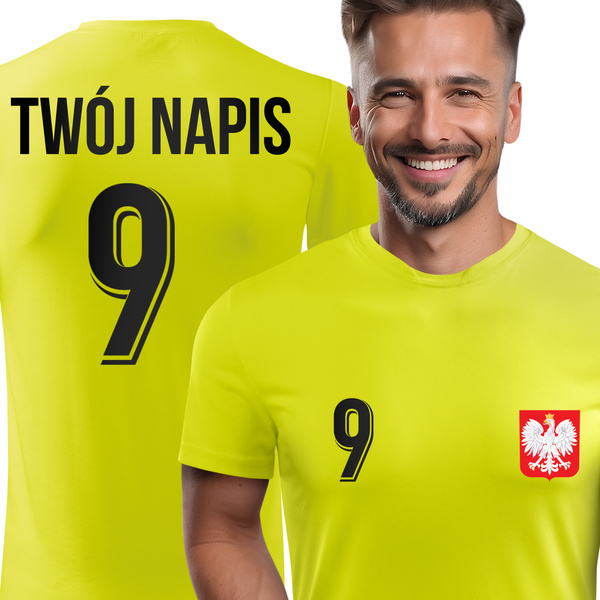 Sportowa koszulka termoaktywna T-shirt z TWOIM NAPISEM I NUMEREM