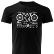 Czarna koszulka T-shirt nadruk ROWER