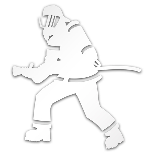 STRAŻAK odblaskowa naklejka na auto srebrna