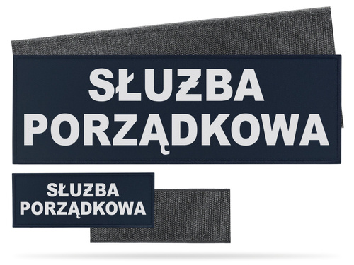 SŁUŻBA PORZĄDKOWA zestaw emblematów odblaskowych