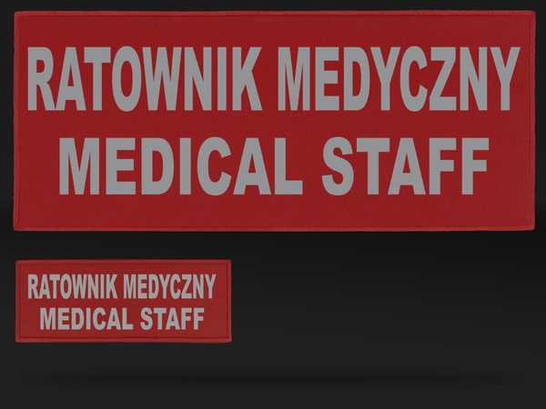 RATOWNIK MEDYCZNY MEDICAL STAFF zestaw naszywek odblaskowych