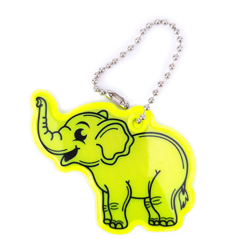 Zawieszka odblaskowa na łańcuszku - SŁONIK