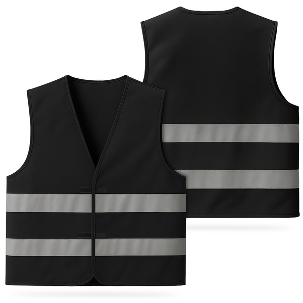 Kamizelka odblaskowa siatka czarna