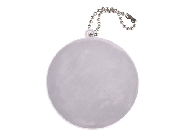 Zawieszka odblaskowa na łańcuszku - KÓŁKO SREBRNE