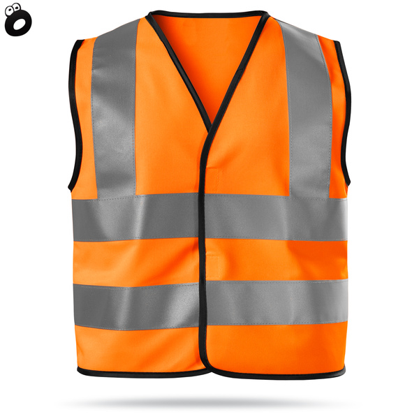 Kamizelka odblaskowa dla dzieci na rower, kolor pomarańczowy fluo, wzrost 116 - 140 cm