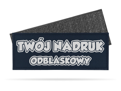 Naszywka odblaskowa z własnym napisem lub logo