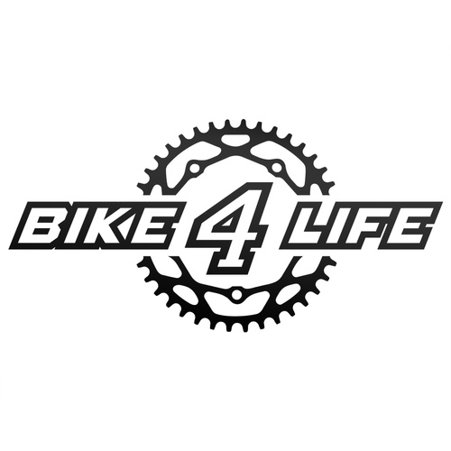 BIKE 4 LIFE odblaskowa naklejka na auto czarna