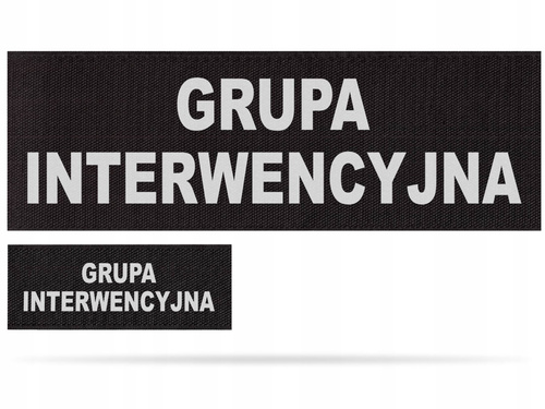 GRUPA INTERWENCYJNA zestaw emblematów odblaskowych