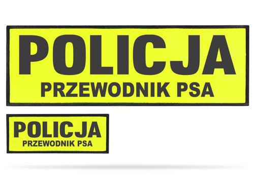 POLICJA PRZEWODNIK PSA zestaw naszywek odblaskowych