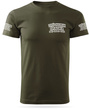 Zieleń wojskowa męska koszulka T-shirt z własnym nadrukiem