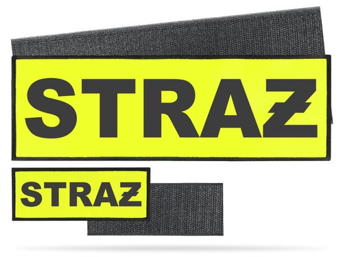 STRAŻ zestaw naszywek odblaskowych