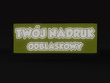 Naszywka odblaskowa z własnym napisem lub logo