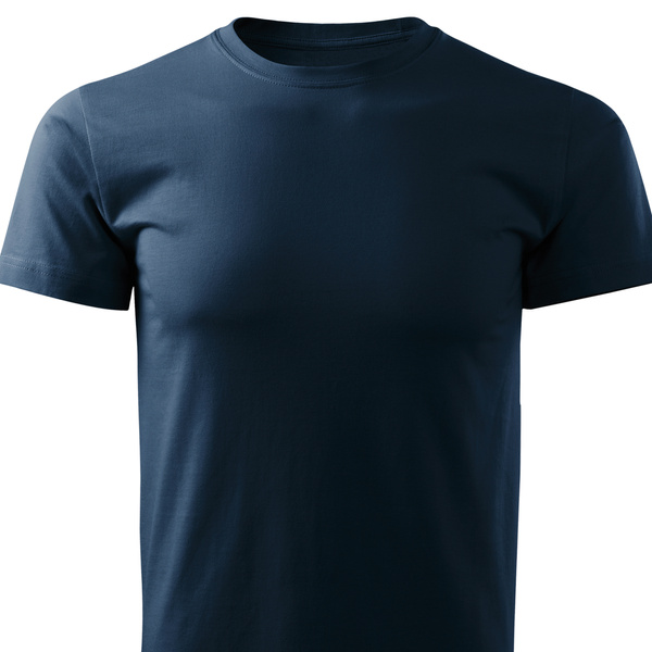 Męska koszulka bawełniana T-shirt - granatowy roz. S