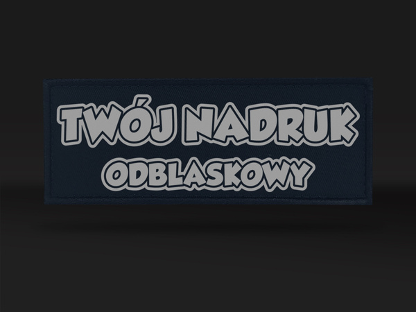 Naszywka odblaskowa z własnym napisem lub logo