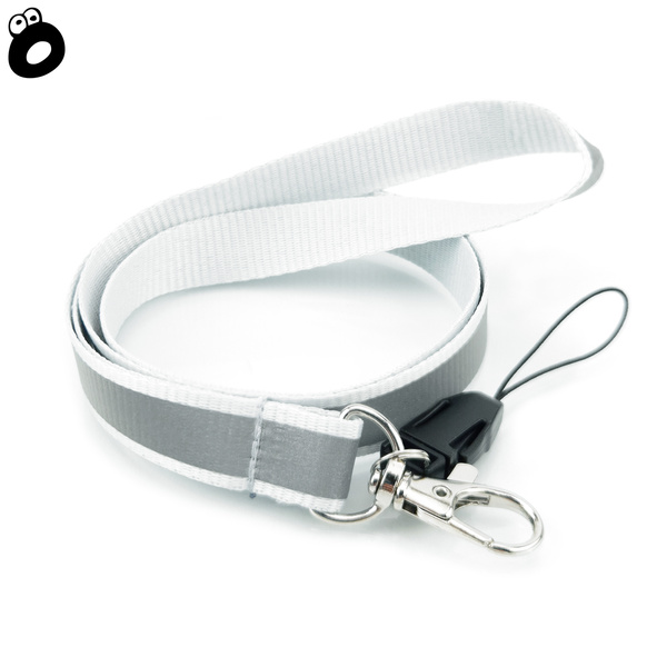 Zestaw imprezowy smycz odblaskowa SZARA z kieliszkiem szklanym