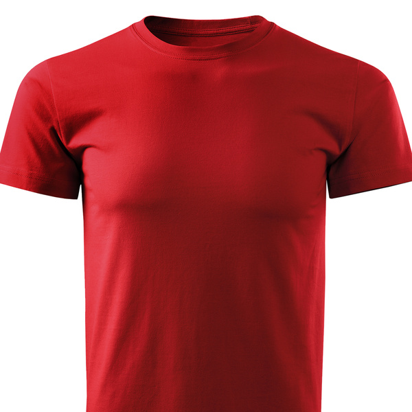 Męska koszulka bawełniana T-shirt - czerwony roz. L