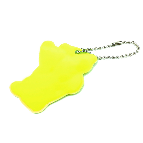 Zawieszka odblaskowa na łańcuszku - MIŚ ŻÓŁTY