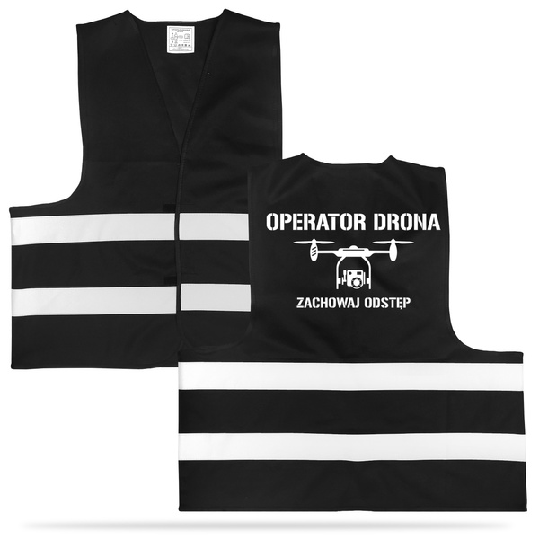 Operator drona 1 kamizelka odblaskowa siatka czarna