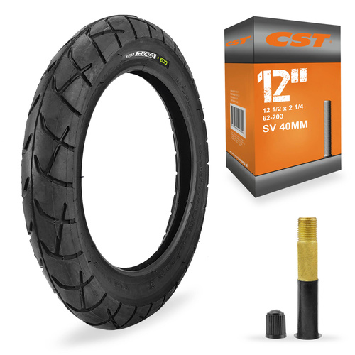 Zestaw opona do wózka CST 12" 1/2x2 TR-CS258 CUCKOO z dętką CST zawór AV