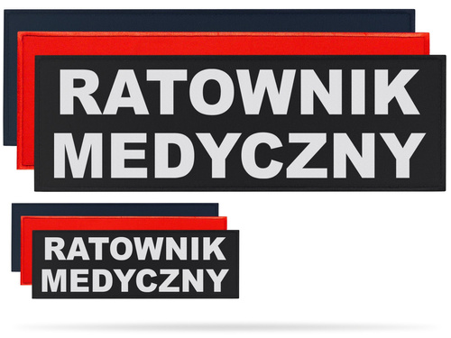 RATOWNIK MEDYCZNY zestaw naszywek odblaskowych