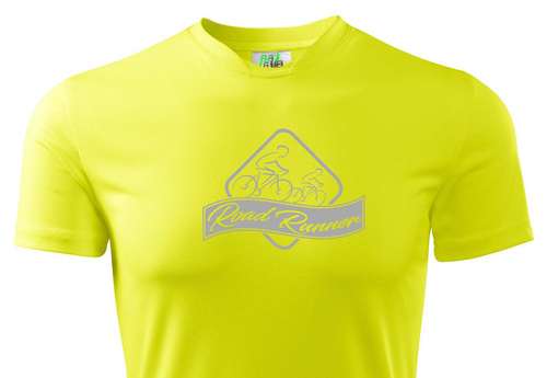 Termoaktywna koszulka dla kolarzy z odblaskowym nadrukiem  ROAD RUNNER (17)